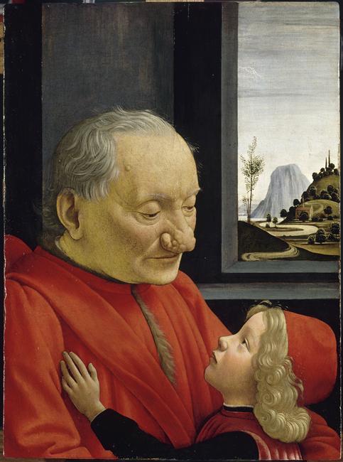Ghirlandaio-Domenico-15e eeuw grootvader met kleinkind