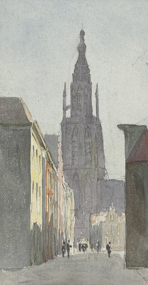 Gezicht op Breda door Carl Behr, 1832 Rijksmuseum