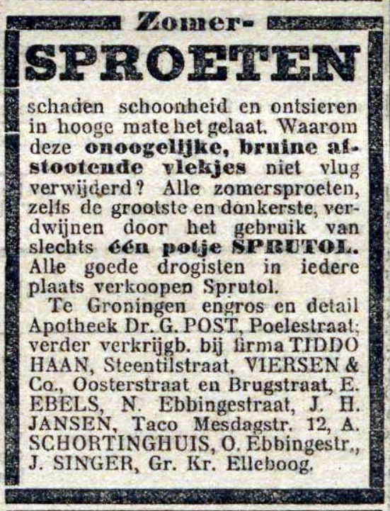 middel tegen sproeten NvhN 11 mei 1915