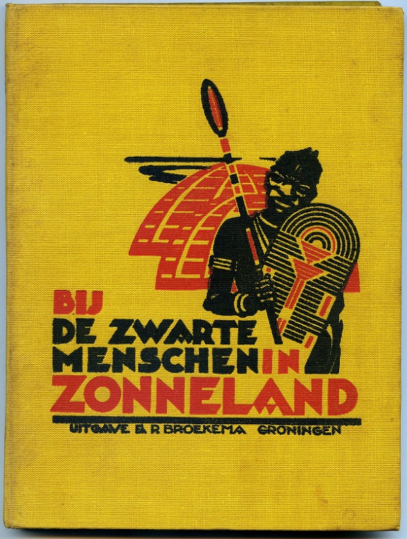 a 1928 omslag boekje Bij de zwarte menschen in zonneland