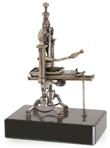 Miniatuur boekdrukpers