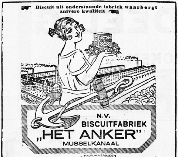 1925, 22 mei biscuits het Anker Musselkanaal