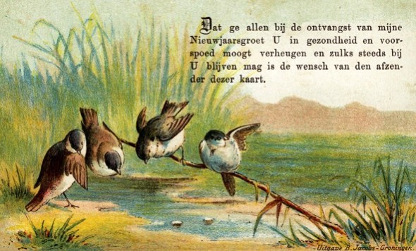 Nieuwjaarskaart B. Jacobs ca 1888 HJR blog
