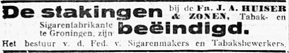 1926 staking beëindigd