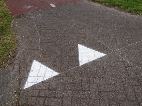 Zelfs de hulplijntjes staan er nog bij.