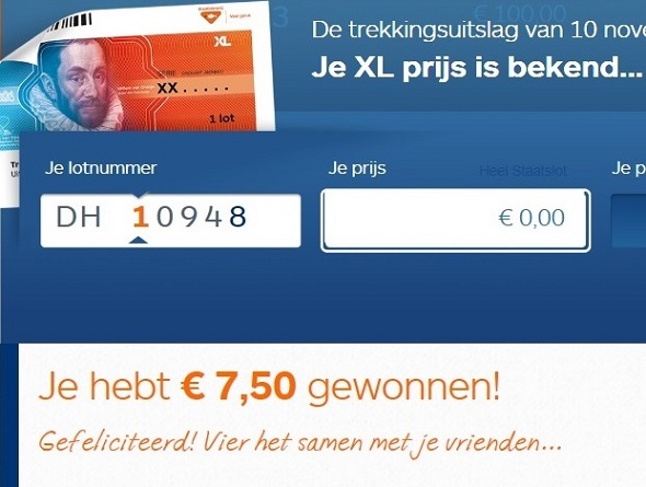 prijs staatsloterij b