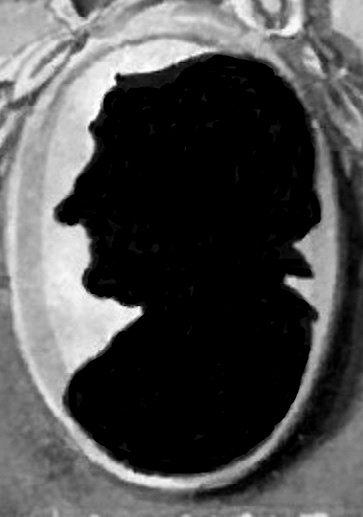 Silhouet van Hyleke Gockinga (1723-1793), Afkomstig van de prent met het grafschrift.