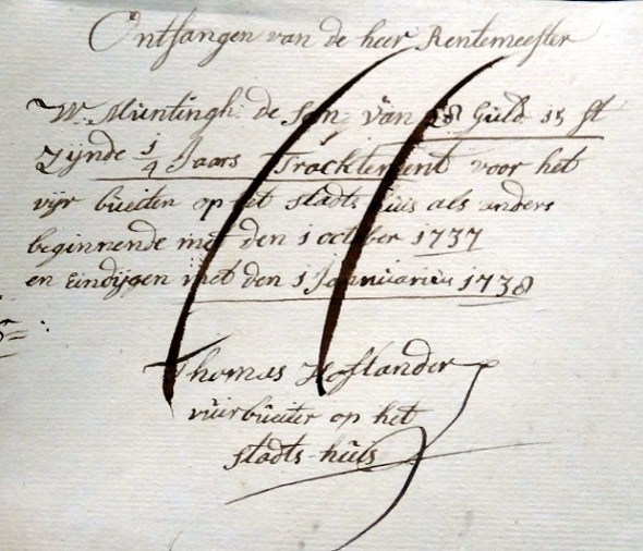 Thomas Hoflander, 1738.