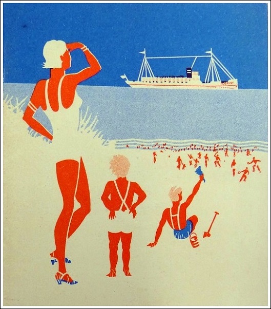 Uitsnede voorpagina brochure Wagenborg, 1937. RHC Groninger Archieven, Toegang 1774 (Documentatie Bibliotheek) inv.nr. 4159/6 (map Delfzijl/Wagenborg).