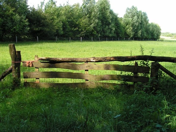 Eelde. Uiteind bovenboom bij de slagpaal ontbreekt, met provisorische oplossing.