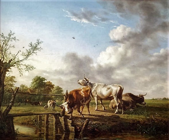 kobell-ca-1800-vee-bij-bruggetje-bredius