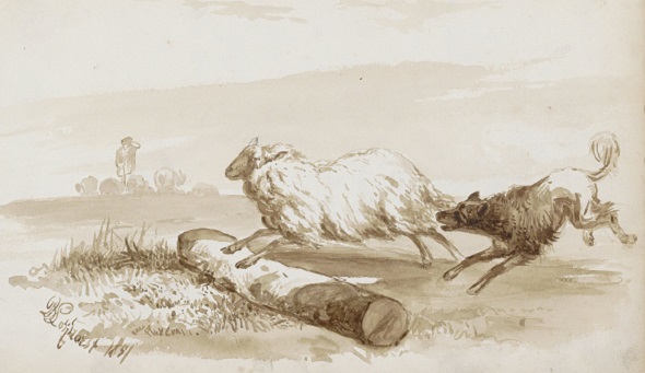 hond-achter-schaap-aan-fdik-van-lokhorst-rijksmuseum